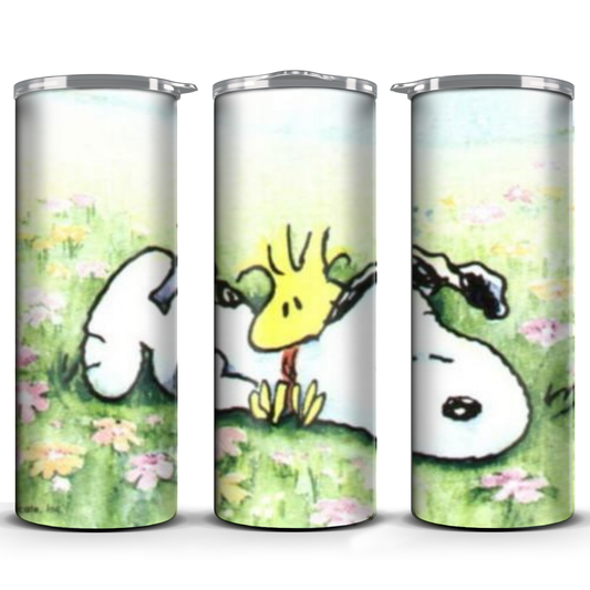 20oz Straight Hot & Cold Tumbler Cup Snoopy Woodstock