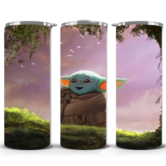 20oz Straight Hot & Cold Tumbler Cup Baby Yoda Star Wars